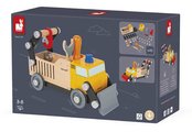 Drevené auto a stavebnica Nákladné auto DIY Construction Truck BricoKids Janod 43 dielov J06470