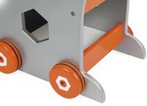 Drevené chodítko a vozík s náradím Magnetic DIY Trolley BricoKids Janod 25 dielov od 18 mes J06478