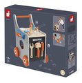 Drevené chodítko a vozík s náradím Magnetic DIY Trolley BricoKids Janod 25 dielov od 18 mes J06478