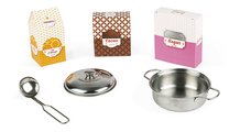 Drevená kuchynka Candy Chic Big Cooker Janod s retro dizajnom ružová 6 doplnkov J06554