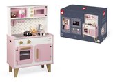 Drevená kuchynka Candy Chic Big Cooker Janod s retro dizajnom ružová 6 doplnkov J06554