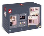 Drevená kuchynka Candy Chic Big Cooker Janod s retro dizajnom ružová 6 doplnkov J06554