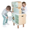 Drevená kuchynka Reverso Big Cooker Janod obojstranná s práčovňou 7 doplnkov J06594