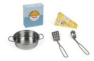 Drevená kuchynka Plume Cooker Janod s otočnými gombíkmi 5 doplnkov J06608