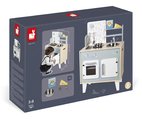Drevená kuchynka Plume Cooker Janod s otočnými gombíkmi 5 doplnkov J06608
