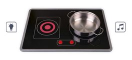 Drevená kuchynka Mozaic Big Cooker Janod s LED doskou a zvukovými efektmi 6 doplnkov J06609