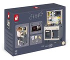 Drevená kuchynka Mozaic Big Cooker Janod s LED doskou a zvukovými efektmi 6 doplnkov J06609