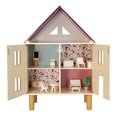 Drevený domček pre bábiky Twist Doll's House Janod 3-poschodový 11 doplnkov