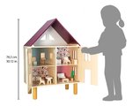 Drevený domček pre bábiky Twist Doll's House Janod 3-poschodový 11 doplnkov