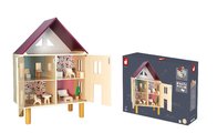 Drevený domček pre bábiky Twist Doll's House Janod 3-poschodový 11 doplnkov