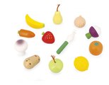Drevená zelenina a ovocie v sieťke Fruits & Vegetables Net Shiny Grandma Janod 12 dielov J06639