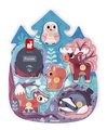 Drevené vkladacie puzzle s úchytom Les Happy Forest Puzzle Janod 6 dielov od 18 mes J07097