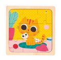 Drevené puzzle pre najmenších Trio Zvieratká Janod s predlohou 27 dielov od 18 mes J07113