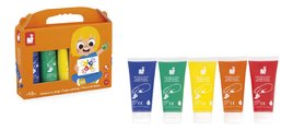 Prstové farby Fingerpainting Janod 5 farieb od 12 mes J07403