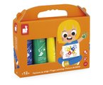 Prstové farby Fingerpainting Janod 5 farieb od 12 mes J07403