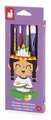 Sada štetcov na výtvarnú výchovu Synthetic Paintbrushes Kit Janod 4 kusy J07410