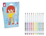 Fixky s mäkkým hrotom Brush Felt-tip Pens Janod 10 farieb J07411
