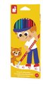 Farbičky s gumou Errasable Coloured Pencils Janod 12 farieb J07414