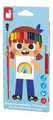 Akvarelové farebné ceruzky Watercolour Pencils Janod so štetcom 12 farieb J07415