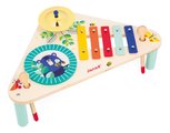 Drevený hudobný stolík Musical Table Gioia Janod xylofón bubon a činely od 12 mes J07655