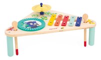 Drevený hudobný stolík Musical Table Gioia Janod xylofón bubon a činely od 12 mes J07655