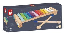 Drevený xylofón Xylophone Gioia Janod s kovovými doštičkami od 18 mes J07663