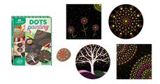 Maxi kreatívna sada Maľovanie bodkami Dots Painting Atelier Janod 9-dielna od 8 rokov J07736