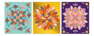 Mini kreatívna sada Mandala Jesenná príroda Nature Mandalas Atelier Janod na vytvorenie 3 obrazov od 7 rokov J07755