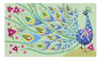Midi kreatívna sada trblietavé obrázky Vtáčik Strass Beautiful Bird Atelier Janod so štrasovými korálkami na vytvorenie 3 obrazov od 7 rokov J07810