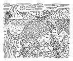 Maxi kreatívna sada Maľovanie Dinosaurus Magic Painting Dinosaur Atelier Janod 6 magických malieb od 6 rokov J07873