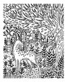 Maxi kreatívna sada Maľovanie Lesné zvieratká Magic Painting Forest Atelier Janod 6 magických malieb od 6 rokov J07874