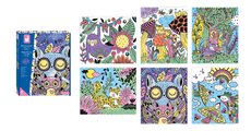 Maxi kreatívna sada Maľovanie Zvieratká v noci Magic Painting Good Night Atelier Janod 6 magických malieb od 6 rokov J07875