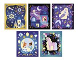 Maxi kreatívna sada Čarovná noc Magic Night Atelier Janod trblietavý piesok svietiaci v tme od 5 rokov J07885