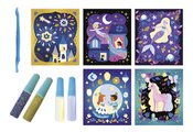 Maxi kreatívna sada Čarovná noc Magic Night Atelier Janod trblietavý piesok svietiaci v tme od 5 rokov J07885