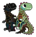 Mini kreatívna sada Dinosaury Scratch Art Dinosaur Cut Outs Atelier Janod vyškrabovacie obrázky 5 kariet od 5 rokov J07889