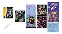 Maxi kreatívna sada Kone a Jednorožce Scratch Art Horses and Unicorns Atelier Janod vyškrabovacie obrázky 8 kariet od 7 rokov J07895
