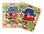 Mini kreatívna sada Mozaika Piráti Mosaics Pirates Atelier Janod 3 karty od 5 rokov J07897