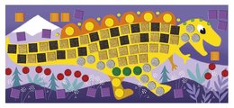Maxi kreatívna sada Mozaika Dinosaury Mosaics Dinosaurs Atelier Janod 8 kariet od 4 rokov J07903