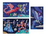 Midi kreatívna sada farebný piesok Hrdinovia Glitter Heroes Atelier Janod s trblietkami od 6 rokov J07920
