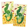 Midi kreatívna sada Obrázky s flitrami Draky Sequins to Stick Dragons Atelier Janod 3 obrázky a 360 flitrov od 6 rokov J07921