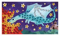 Midi kreatívna sada Obrázky s flitrami Draky Sequins to Stick Dragons Atelier Janod 3 obrázky a 360 flitrov od 6 rokov J07921