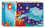 Midi kreatívna sada Obrázky s flitrami Draky Sequins to Stick Dragons Atelier Janod 3 obrázky a 360 flitrov od 6 rokov J07921