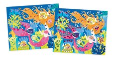 Maxi kreatívna sada Obrázky s flitrami Morské panny Sequins to Stick Mermaid Atelier Janod 5 obrázkov a 800 flitrov od 6 rokov J07926