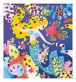 Maxi kreatívna sada Obrázky s flitrami Morské panny Sequins to Stick Mermaid Atelier Janod 5 obrázkov a 800 flitrov od 6 rokov J07926