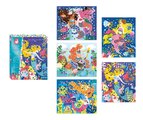 Maxi kreatívna sada Obrázky s flitrami Morské panny Sequins to Stick Mermaid Atelier Janod 5 obrázkov a 800 flitrov od 6 rokov J07926