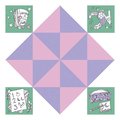Mini kreatívna sada Nebo peklo raj Origami Paper Fortune Tellers Atelier Janod papierové skladačky 24 kariet od 7 rokov J07941