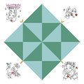 Mini kreatívna sada Nebo peklo raj Origami Paper Fortune Tellers Atelier Janod papierové skladačky 24 kariet od 7 rokov J07941