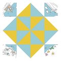 Mini kreatívna sada Nebo peklo raj Origami Paper Fortune Tellers Atelier Janod papierové skladačky 24 kariet od 7 rokov J07941