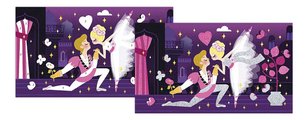 Midi kreatívna sada Farebný piesok s trblietkami Baletka Neon Glitter Ballerinas Atelier Janod 3 samolepiace obrázky od 6 rokov J07945