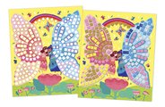 Maxi kreatívna sada Mozaika Víly Mosaics Fairies Atelier Janod 8 listov od 5 rokov J07960
